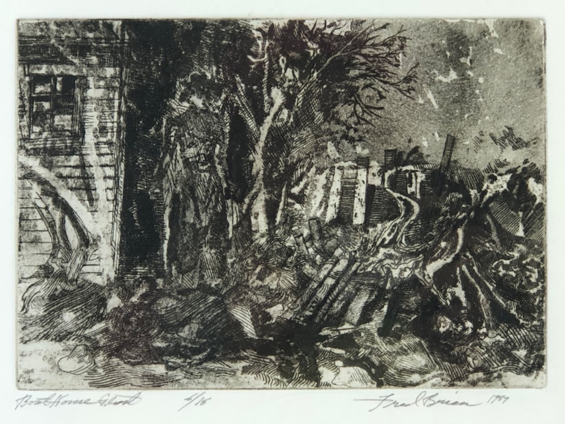 Fred Brian "Boat House Ghost" Etching 6/15 - 2