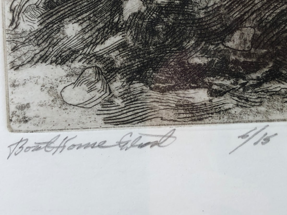 Fred Brian "Boat House Ghost" Etching 6/15 - 4