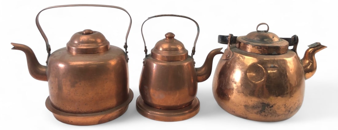 Epila & OPA Finnish Copper Kettles Lot of 3 (1 of 9)