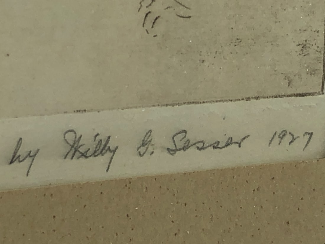 Willy G. Sesser Signed Etching 1927 - 4