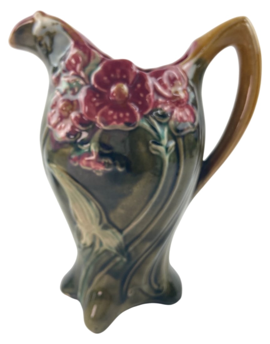 Frie Onnaing France Majolica Floral Pitcher 764 (1 of 5)