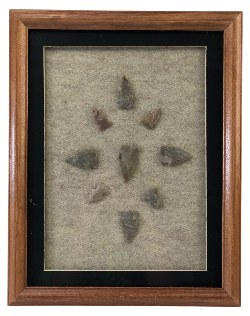 Framed Arrowhead Collection Starburst Pattern (1 of 5)