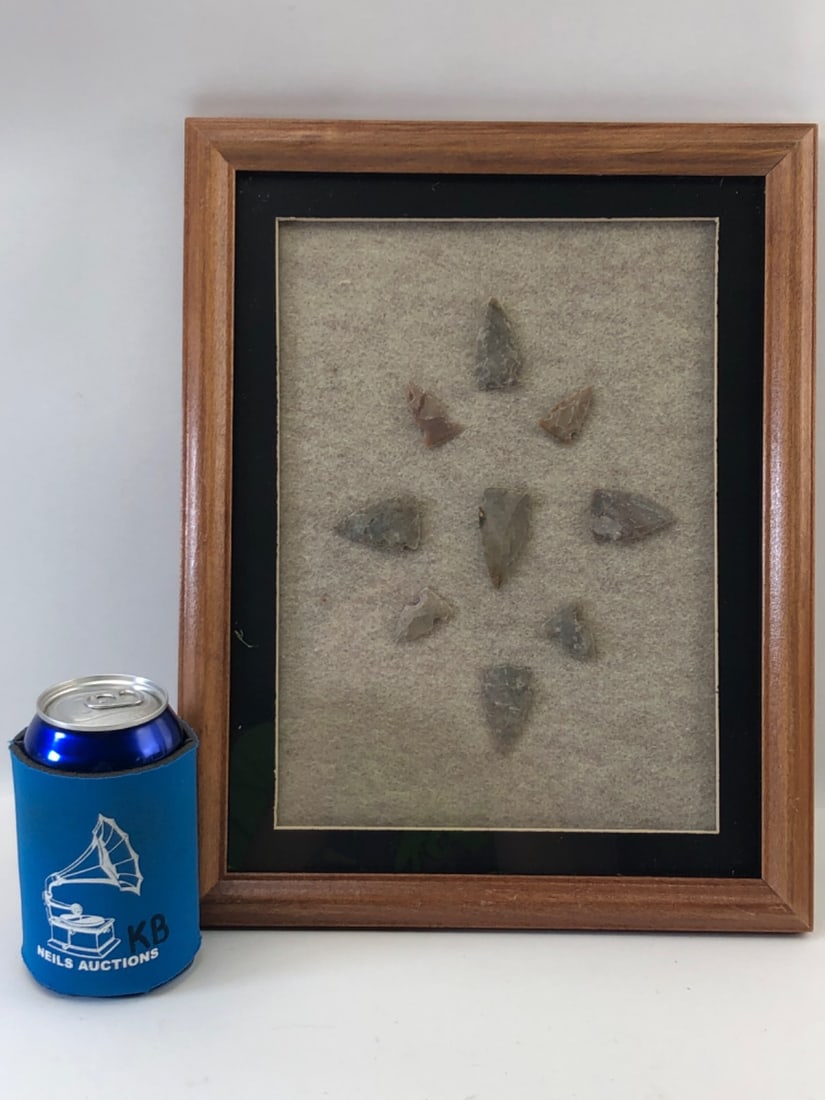 Framed Arrowhead Collection Starburst Pattern - 2