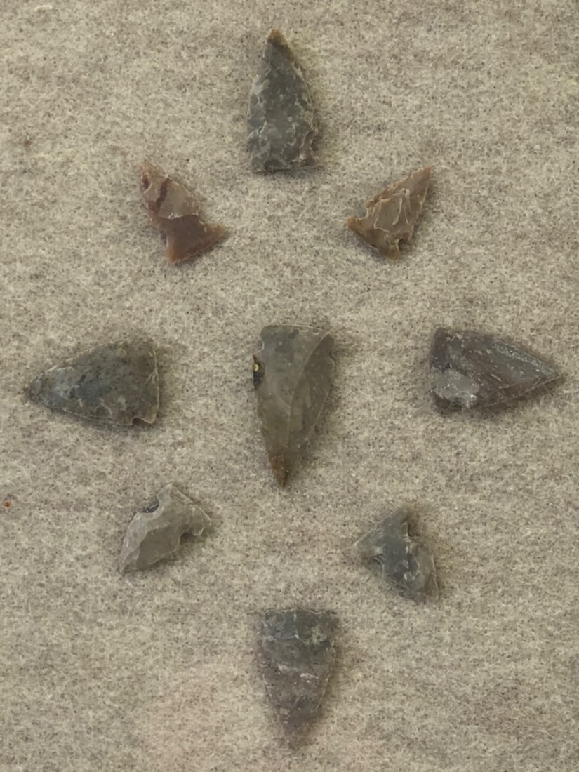 Framed Arrowhead Collection Starburst Pattern - 3