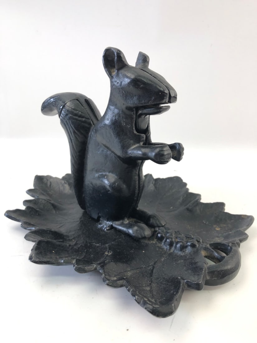 VTG Cast Iron Squirrel Nutcracker Set - 2