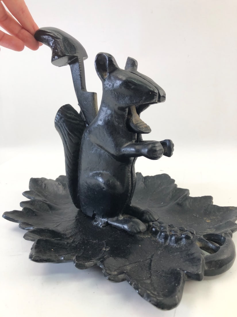 VTG Cast Iron Squirrel Nutcracker Set - 3