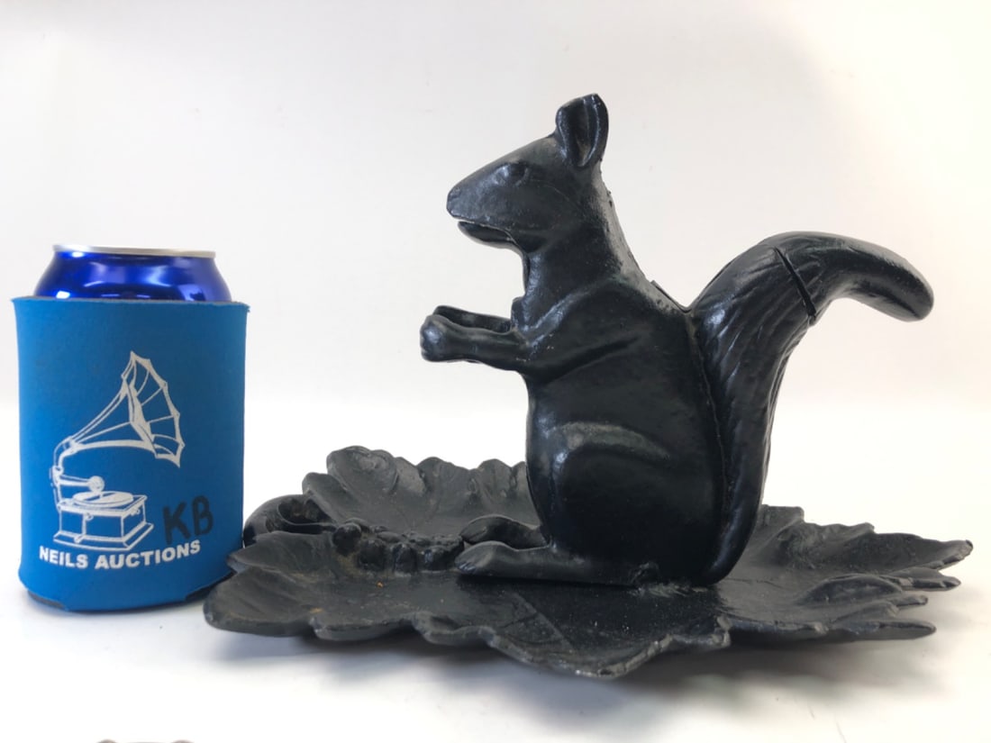 VTG Cast Iron Squirrel Nutcracker Set - 5