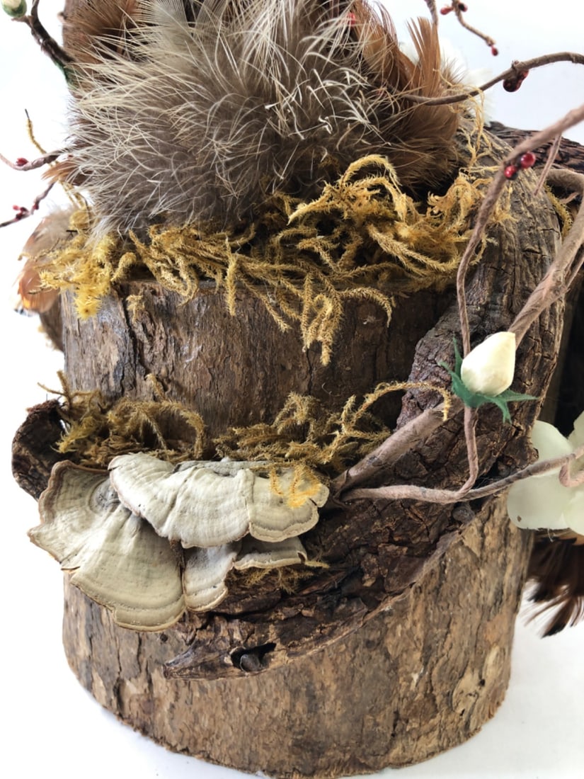 Handmade Rustic Game Bird & Feather Display - 10