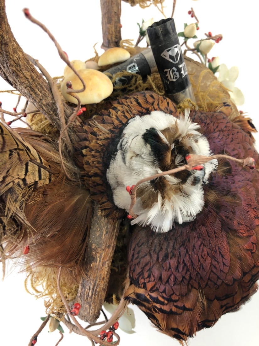 Handmade Rustic Game Bird & Feather Display - 12