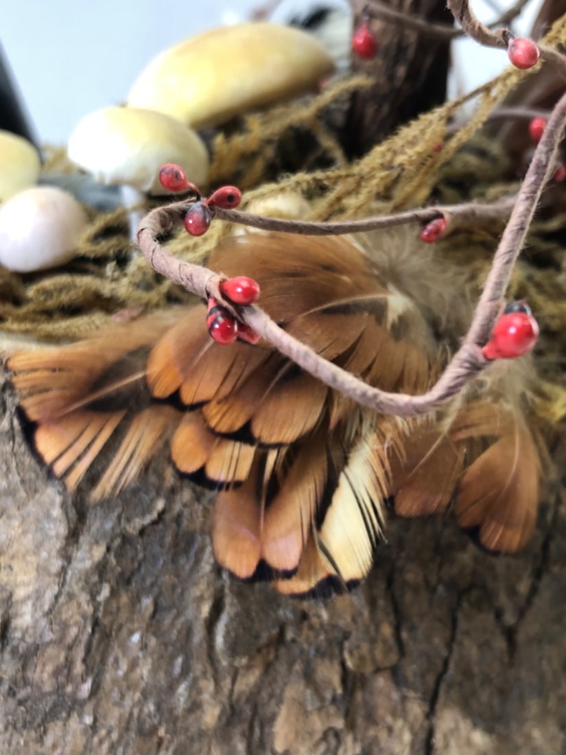 Handmade Rustic Game Bird & Feather Display - 9