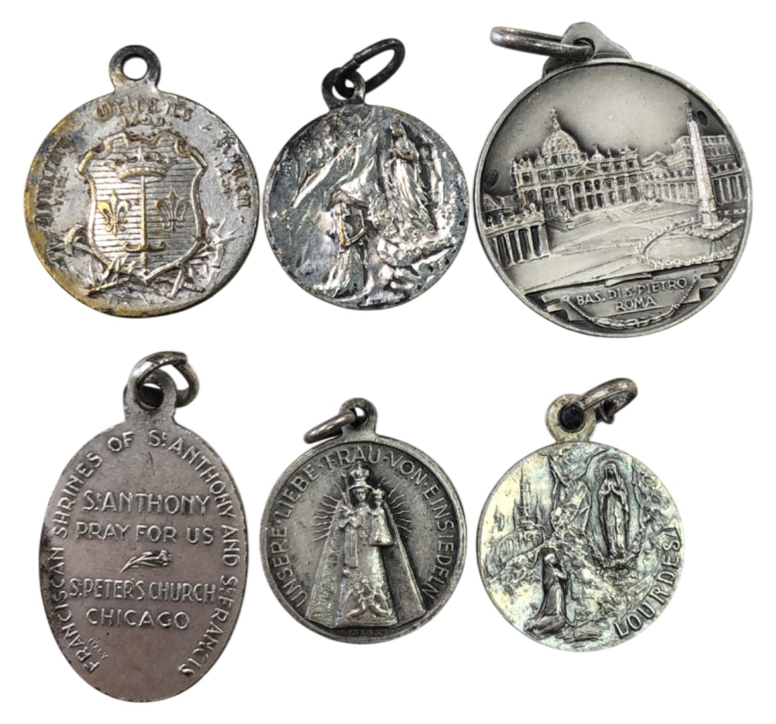 6 Assorted Catholic Religious Medals - 3