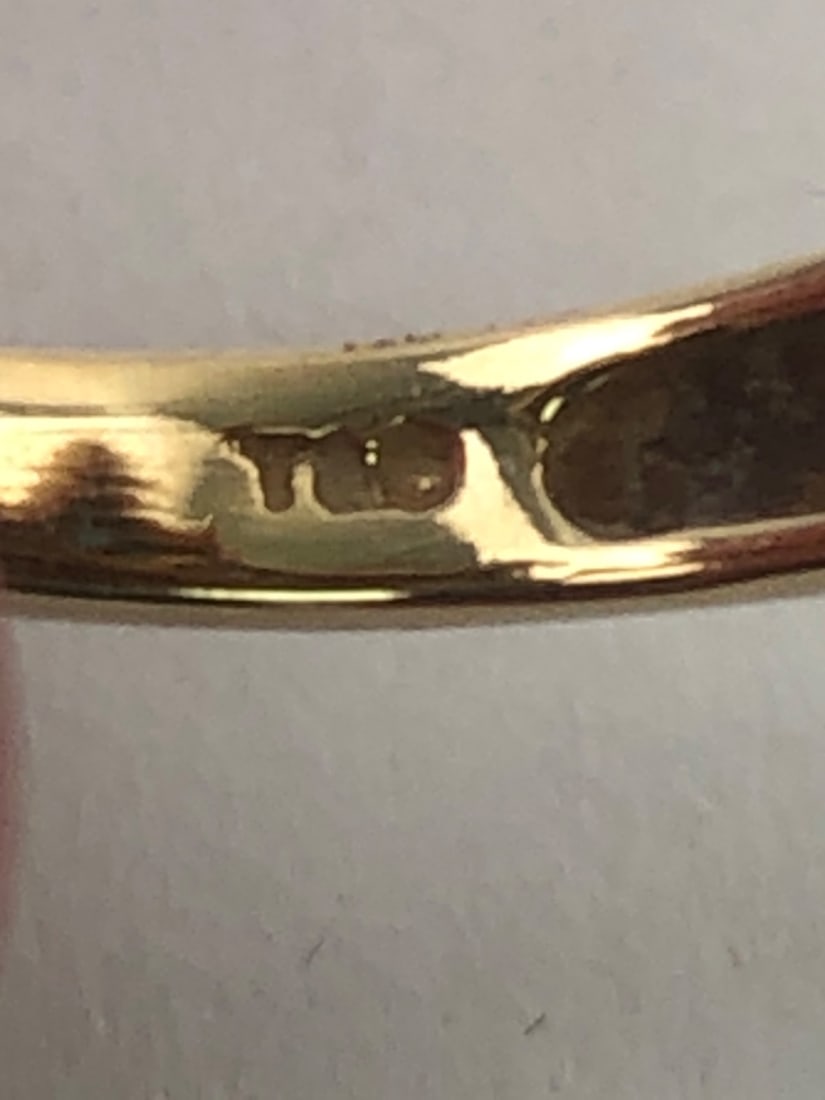 14K Gold Pear Cut Size 5 Ring - 8