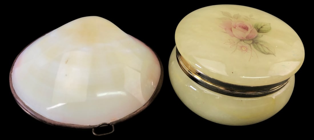 Alabaster & Shell Trinket Boxes (1 of 8)