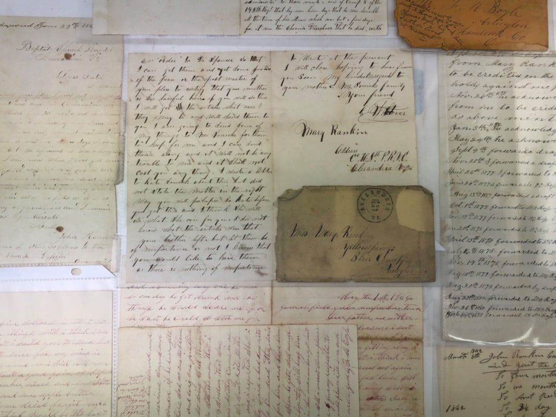 Mary Rankin Civil War Era Correspondence Letters (1 of 16)