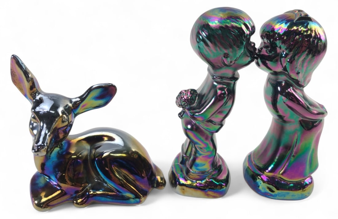 VTG Fenton Amethyst Carnival Glass Figurines (1 of 10)