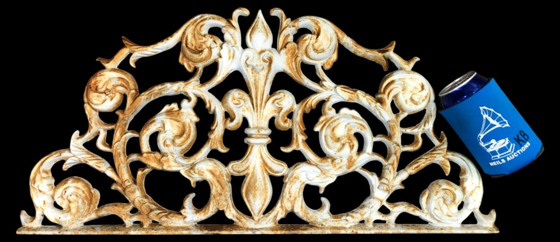 Cast Iron Architectural Scrollwork Topper, 24.5" W - 2