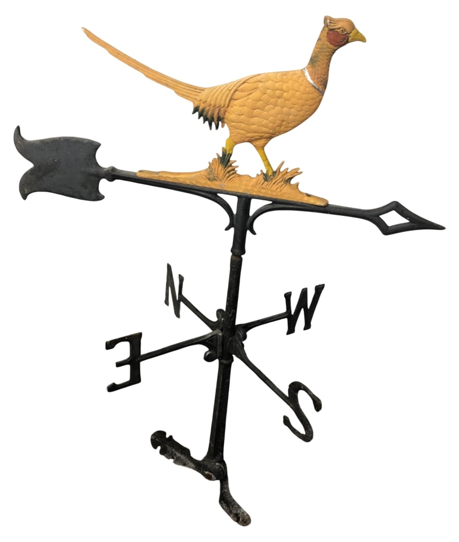 Painted Cast Metal Pheasant Weather Vane 30" H (1 of 6)