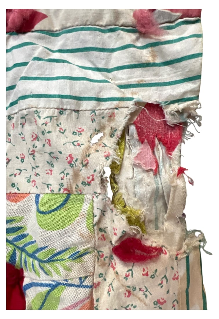 Vintage Patchwork Tied Quilt 52x81 - 2