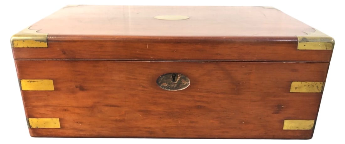 Antique Campaign Desk w/ Secret Drawers (1 of 5)