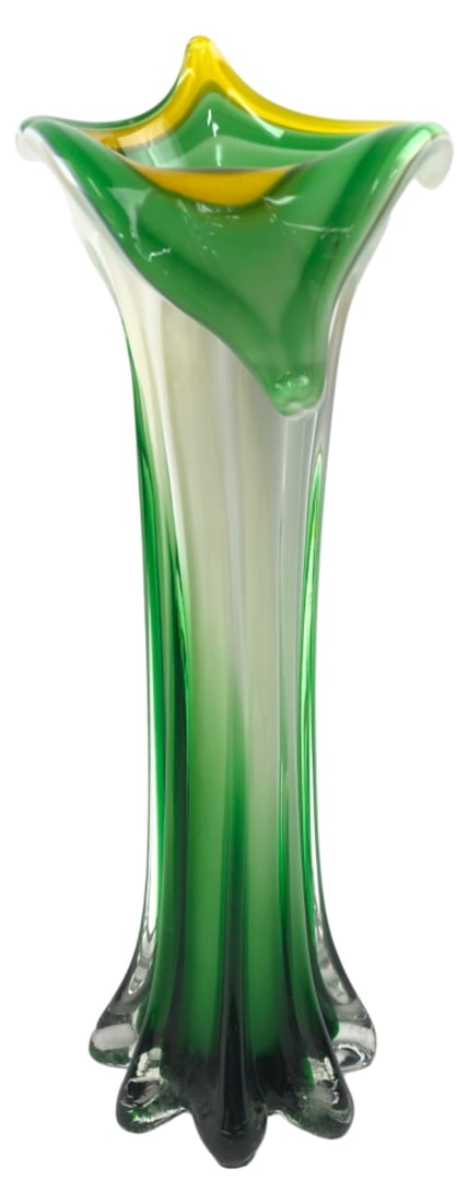 Jack in the Pulpit Art Glass Vase 13 H (1 of 6)