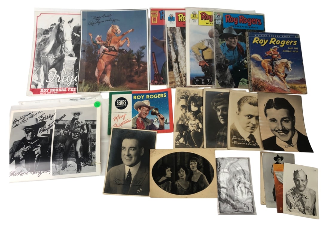 Vintage Roy Rogers Ephemera & Signed Photos Lot (1 of 4)