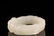 A Top and Fine White Jade 'Bamboo' Ring