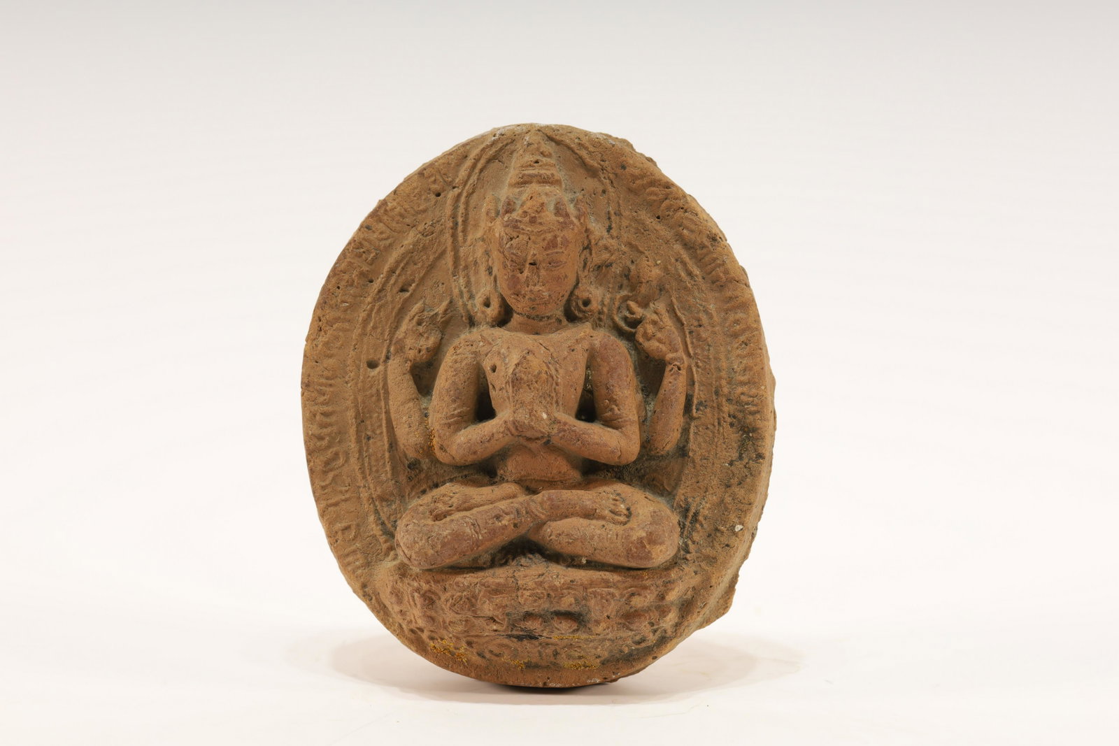 A Tibetan Clay Caca: A Rare Tibetan Clay Caca Chinese Ming Dynasty 15-16th Century Size: 7.5x2.5x9cm