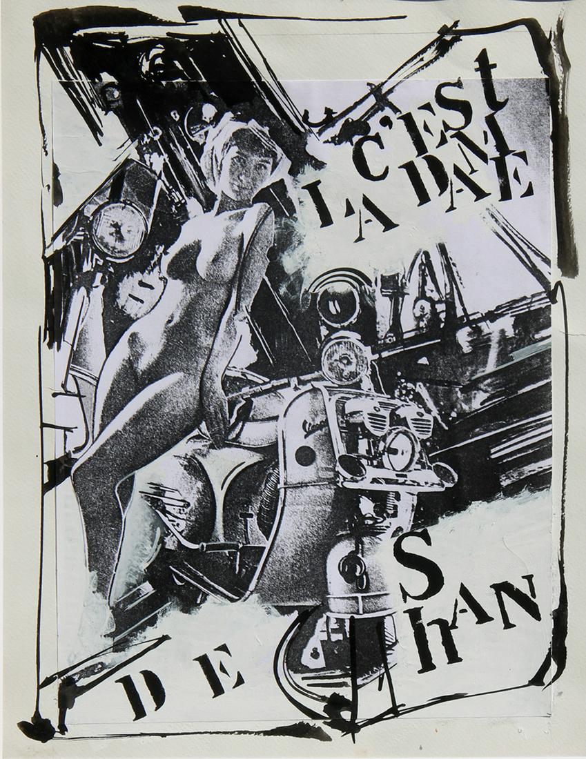 BERTINI Gianni, C'est la dame de Shan: C'est la dame de Shan anni 60 (1960 - 1969) mixed media and collage on paper cm. 42 x 33 Certificate of the Associazione Gianni Bertini dated 01.29.2018