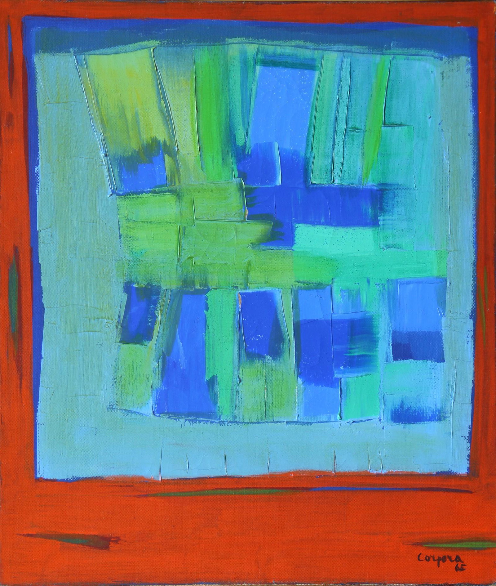 Antonio CORPORA (Tunisi, 1909-08-15 - Roma,: oil on canvascm. 73x60Signed, dated "Corpora, 65" (lower right)Certificate of the Archivio Corpora dated 12/12/2005Galleria GIraldi, Livorno