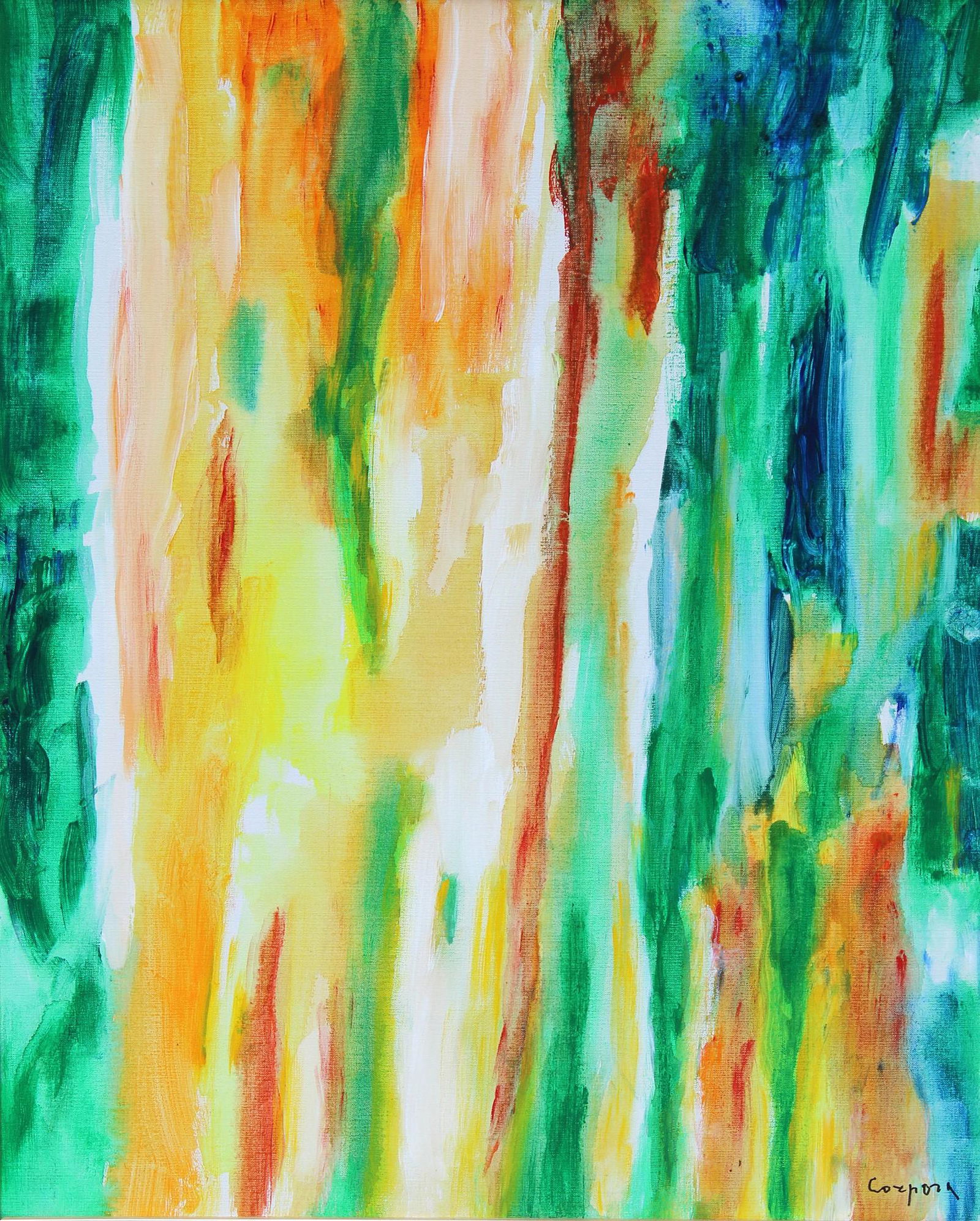 Antonio CORPORA (Tunisi, 1909-08-15 - Roma,: acrylic on canvascm. 81x65 Signed "Corpora" (lower right)Titled, technique, sized, signed "Un pomeriggio in Africa, acrilico su tela, 65x81, Antonio Corpora" (on the reverse) Certificate issued by the