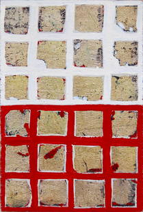 BIANCO Remo, Tableaux dorÃ©s, D-Untitled, 1962: mixed media on plywood, cm. 30.5x20Certificate issued by Archivio Remo Bianco, under no. FRB2404, signed by Riccardo GianniSigned, dated, placed "Remo Bianco, 1962, Milano" (on the reverse)