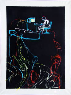 SCHIFANO Mario, Untitled, 1996: enamel and acrylic on canvas, cm. 120x90Certificate by the Archivio Mario Schifano, signed by Monica Schifano, dated 12/27/2021Certificate by the Archivio Generale dell'opera pittorica di Mario