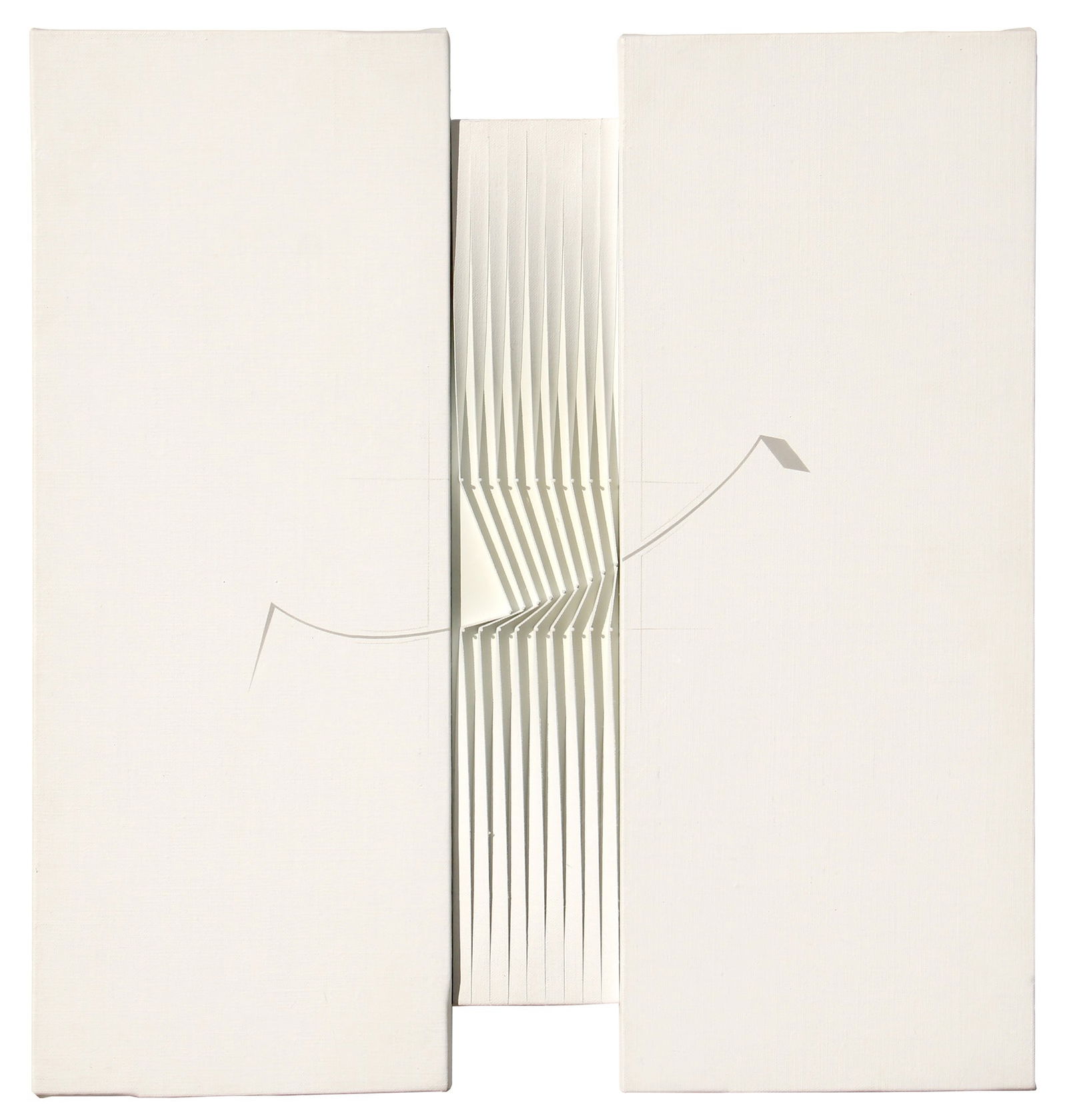 BIASI Alberto, Untitled, 2001, acrylic, assembly and mixed media on canvas laid down on board, cm: Certificate issued by the artist Signed, dated "Alberto Biasi, 2001" (on the reverse)