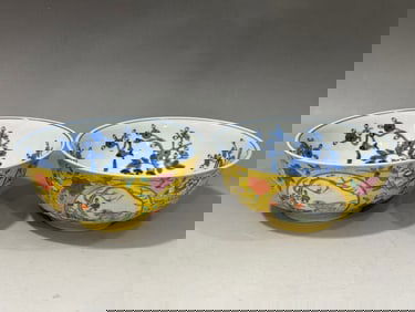 BLUE&WHITE GLAZE FLOWER PATTERN BOWL