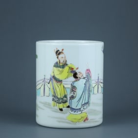 Qing Dynasty Character story pen holder