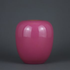 UNDERGLAZE RED GLAZE CARVED BRUSH WASHER