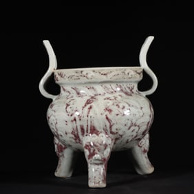 UNDERGLAZE RED GLAZE PATTERN CENSER