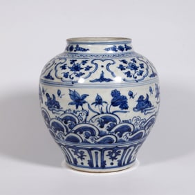 BLUE&WHITE GLAZE JAR