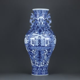 BLUE&WHITE GLAZE VASE