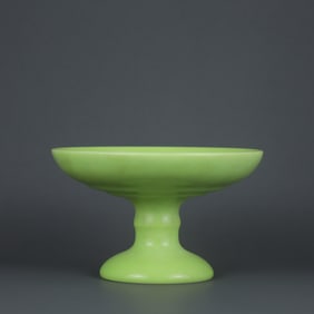 GREEN GLAZE CARVED DRAGON PATTERN VASE