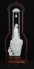 Hetian Jade Magpie Blessing Bottle