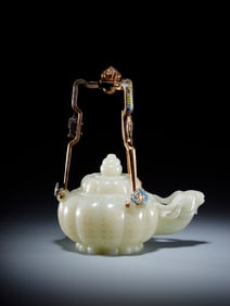 HETIAN JADE CARVED POT