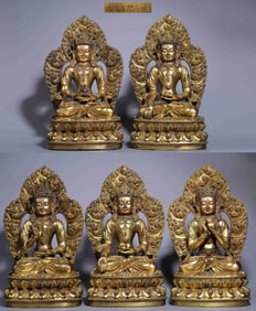 GILT BRONZE CAST BUDDHA STATUE