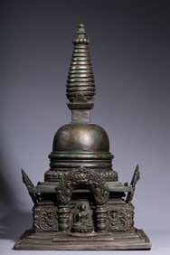 GILT BRONZE CAST GUANYIN BUDDHA STATUE