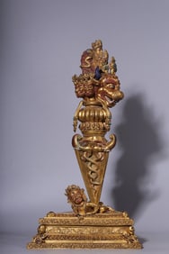 GILT BRONZE CAST YAMANTAKA BUDDHA STATUE