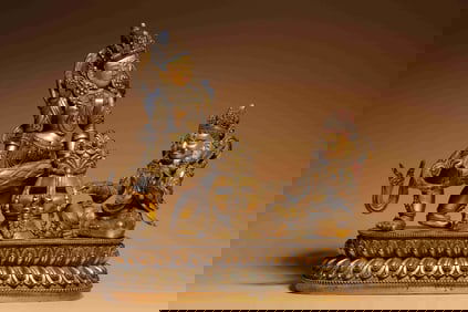 GILT BRONZE CAST BUDDHA STATUE