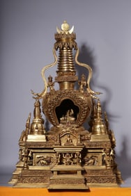 GILT BRONZE CAST BUDDHA STATUE