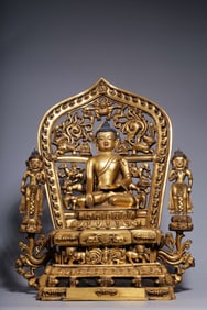 GILT BRONZE CAST BUDDHA STATUE