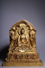 GILT BRONZE CAST BUDDHA STATUE