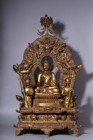 GILT BRONZE CAST BUDDHA STATUE